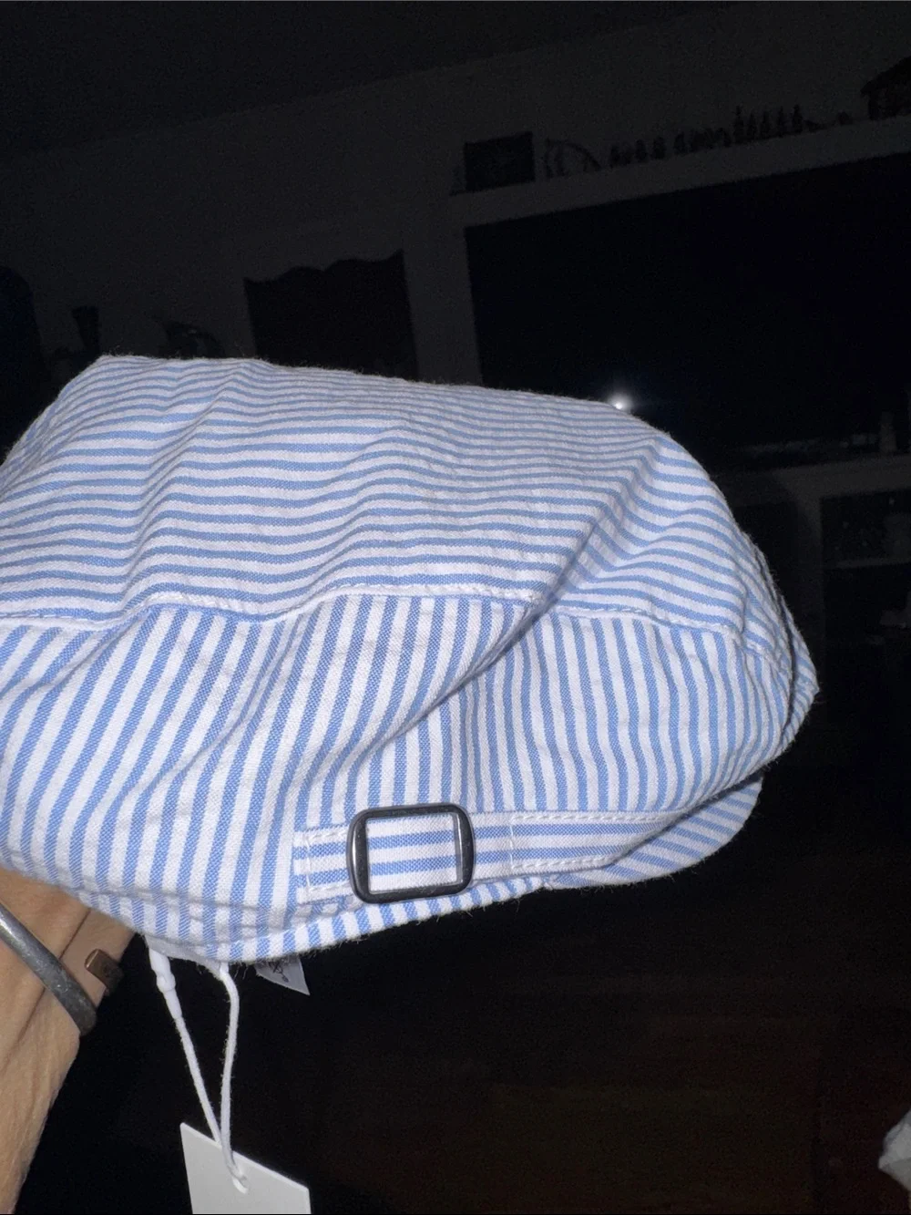 Janie & Jack Little Boy’s Classic Blue & White Seersucker Newsboy Cap NWT